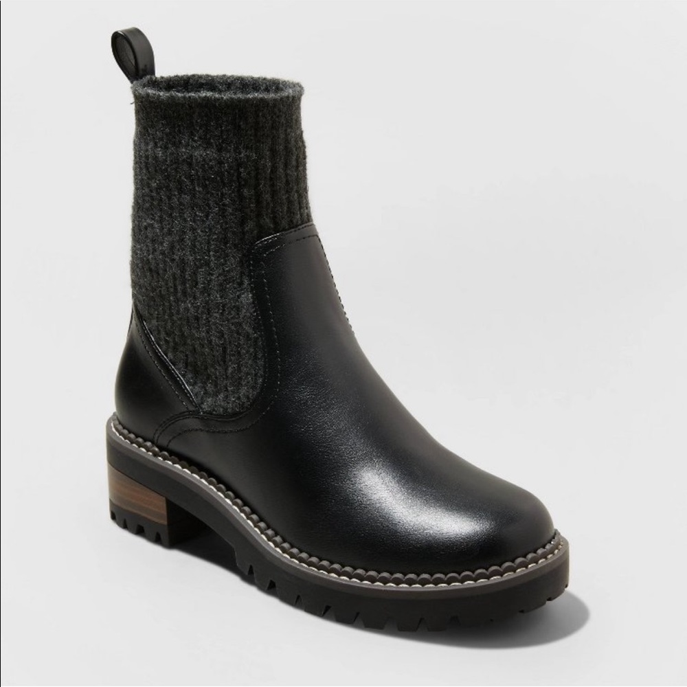 NWT Universal Thread Women’s Daphne Sock Boots Black
